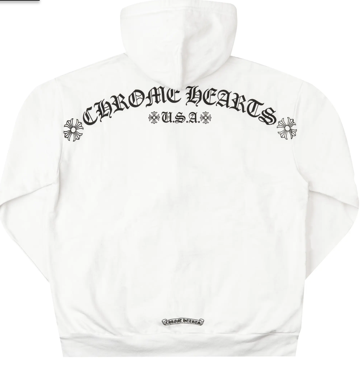 Chrome Hearts T-Bar Logo USA Shoulder Zip-Up Hoodie White