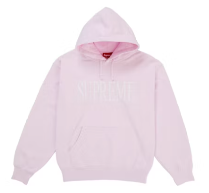 Supreme Capital Hooded Sweatshirt (FW26) Light Pink