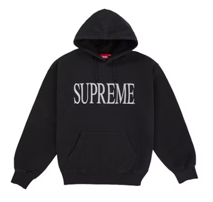 Supreme Capital Hooded Sweatshirt (FW26) Black