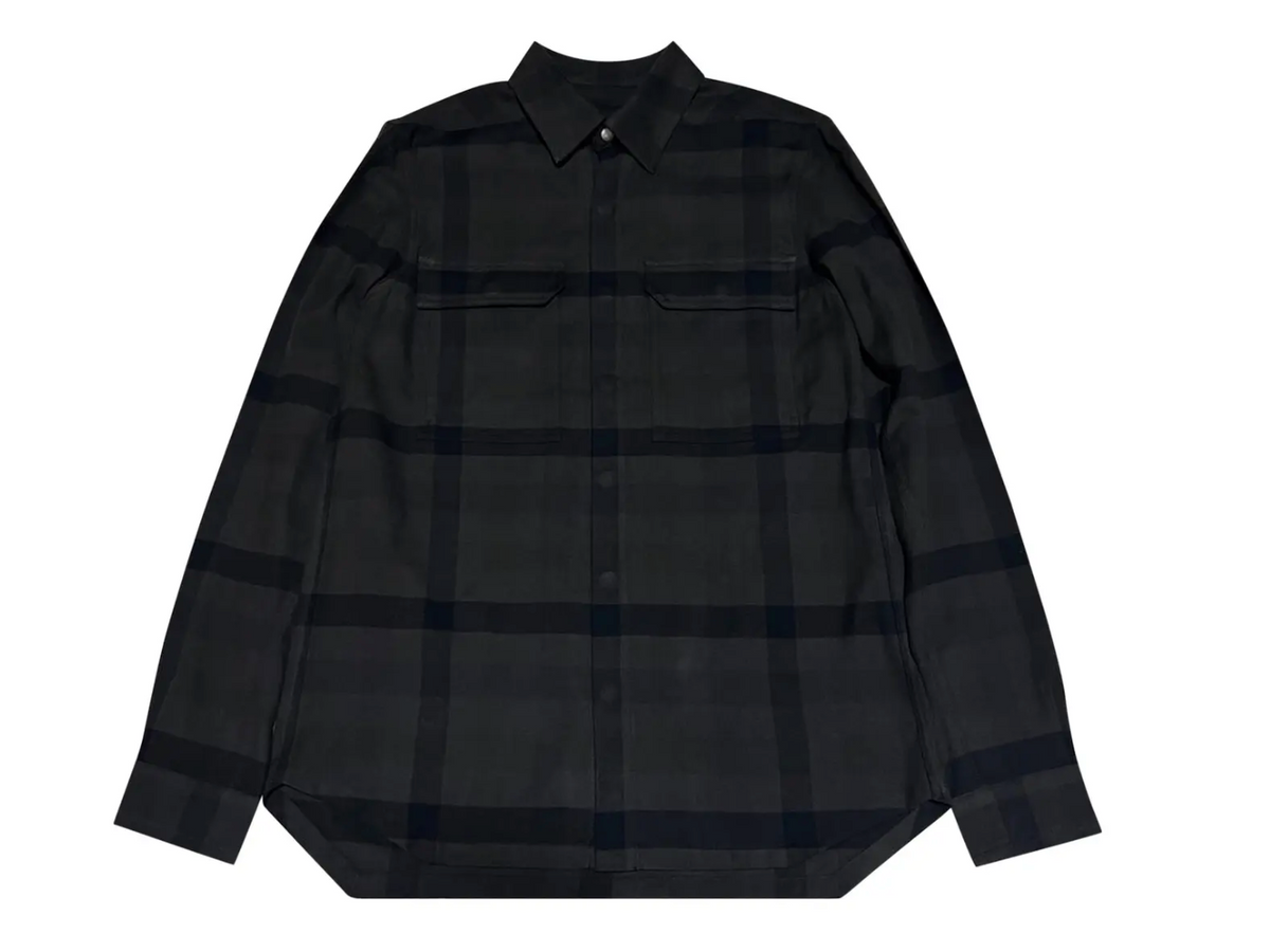 Rick Owens Plaid Shirt Dark Dust Plaid