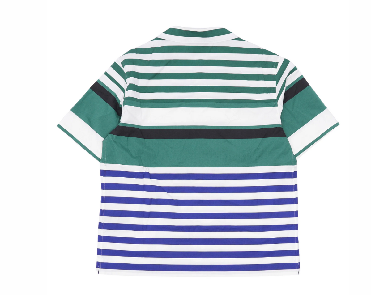 Prada Raf Simons SS22 Camp Collar Striped Shirt
