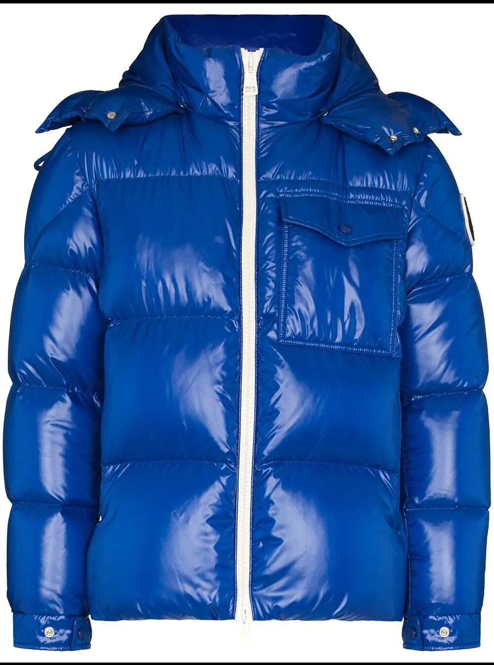 Moncler Vignemale Hooded Down Puffer Jacket Blue
