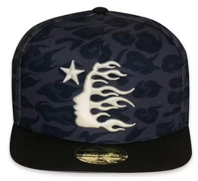 Hellstar Cheetah Print Snapback Hat Black