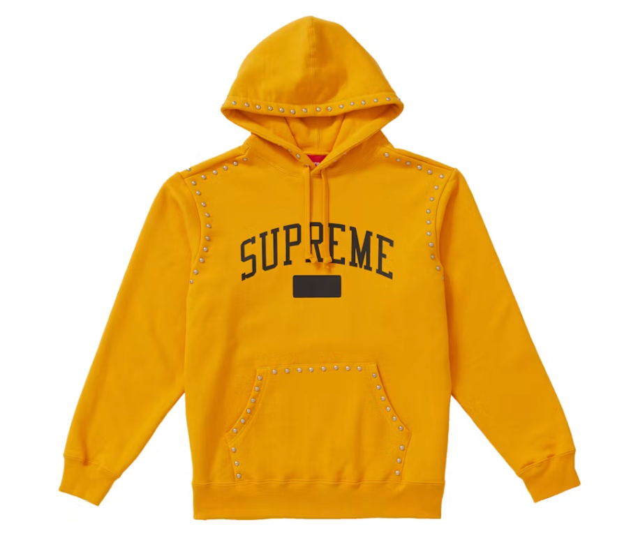 Supreme Studded Hooded Sweatshirt (FW18) Gold