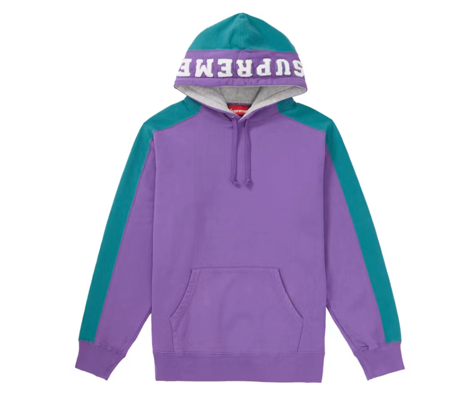 Supreme Paneled Hooded Sweatshirt Violet