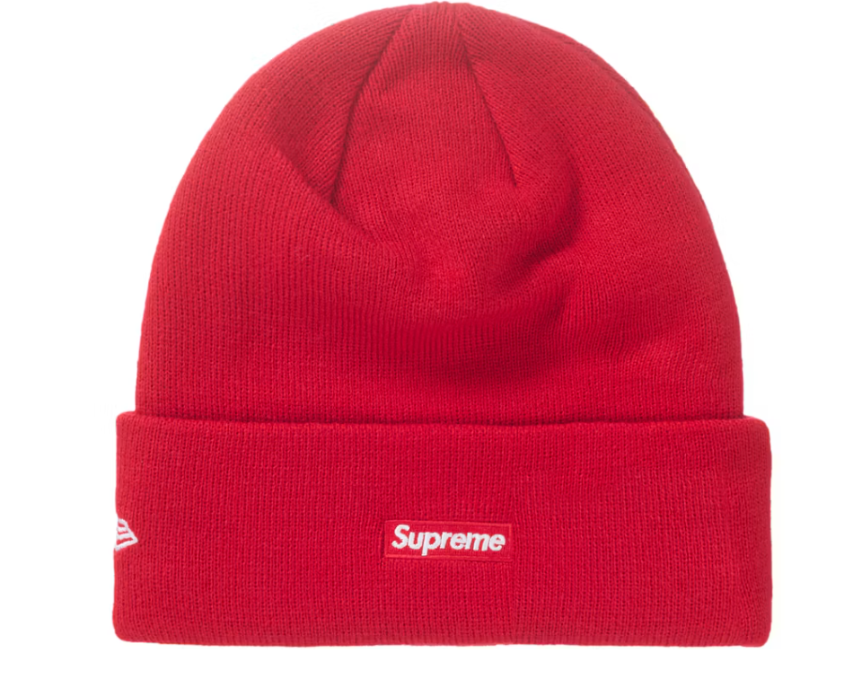 Supreme New Era Script Beanie Red