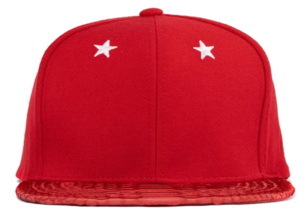 Just Don White Star Eyelets Python Red