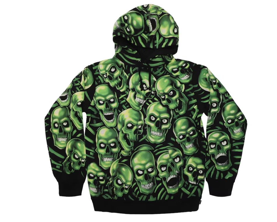 Supreme Skull Pile Hooded Sweatshirt Green