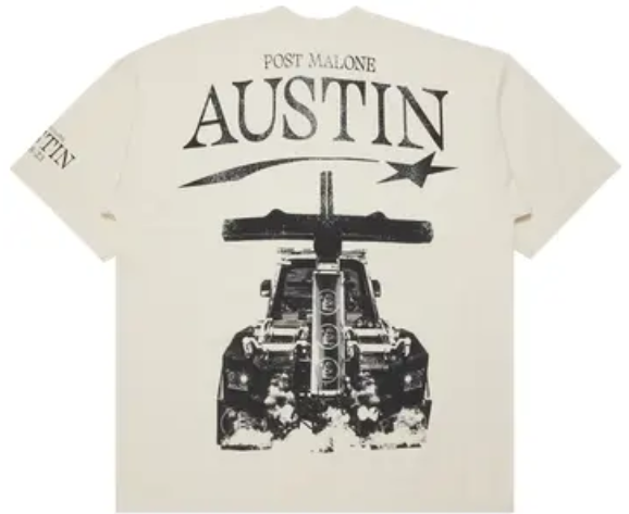 Hellstar Post Malone Austin Tee Cream