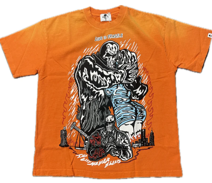 Warren Lotas Love Is Fragile Tee Orange