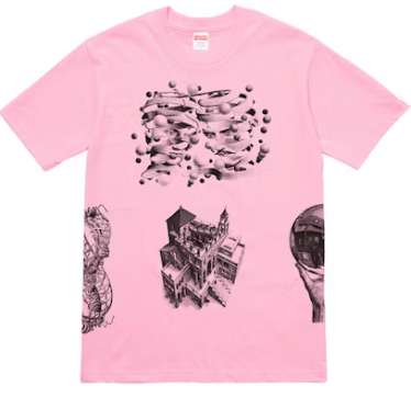 Supreme MC Esher Collage Tee Pink