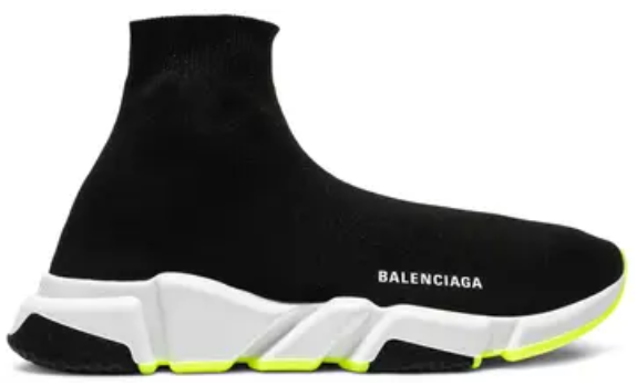 Balenciaga Speed Sneaker Black Yellow Sole