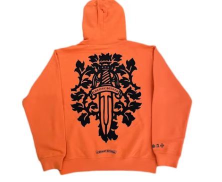 Chrome Hearts Vine Dagger Hoodie Orange/Black