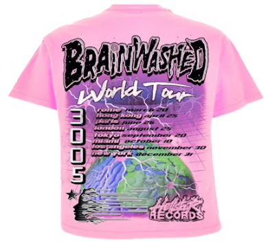 Hellstar Brainwashed World Tour T-Shirt Pink