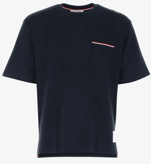 Thom Browne Oversized Short Sleeve Pocket T-shirt Navy