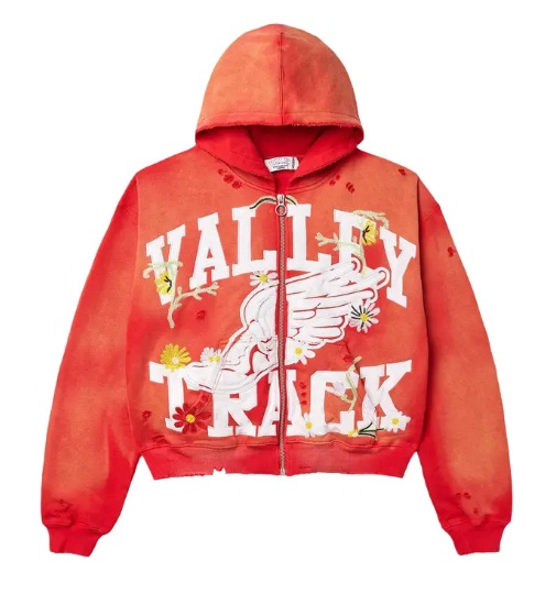 Vale Forever Garden Zip Up Hoodie Red