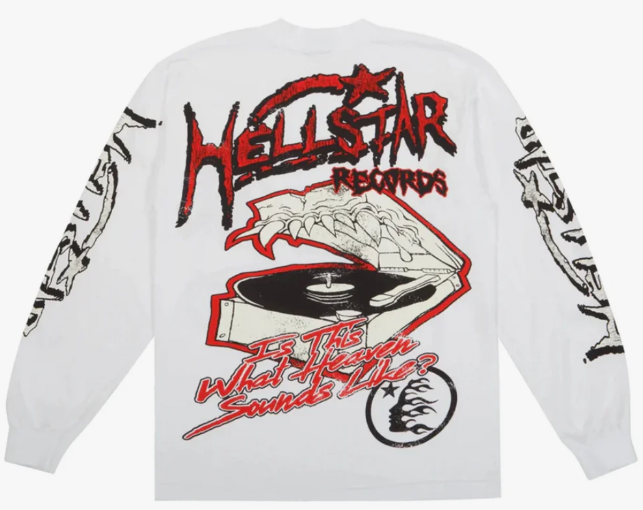 Hellstar Studios Records Long Sleeve L/S Tee White