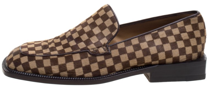 Louis Vuitton Brown Damier Pony Hair Square Toe Loafers