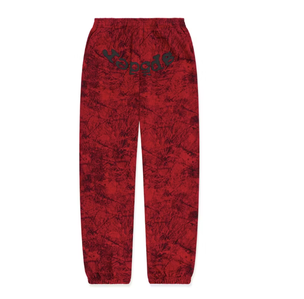 Sp5der OG Tree Camo Hoodie & Sweatpants Set Red