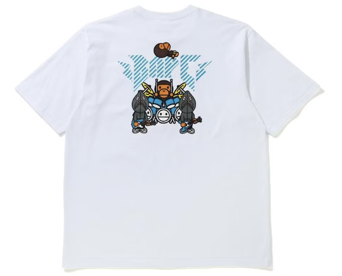 BAPE Baby Milo Rock Band Relaxed Fit Tee White