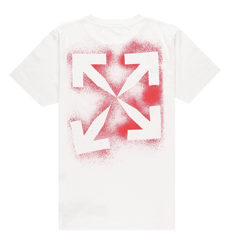 Off-White Stencil Short-Sleeve Slim Tee White/Red