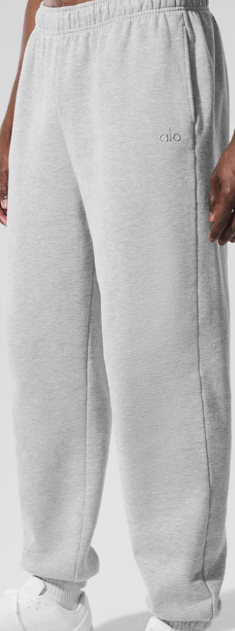 Alo Accolade 1/4 Zip Pullover & Sweatpant Heather Grey Set