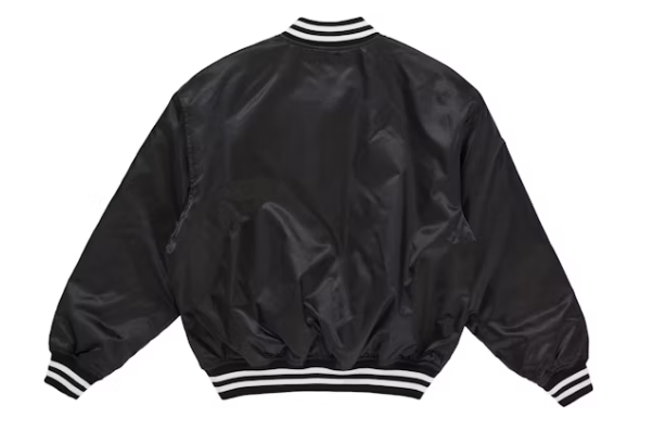 Supreme Champion Satin Varsity Jacket Black