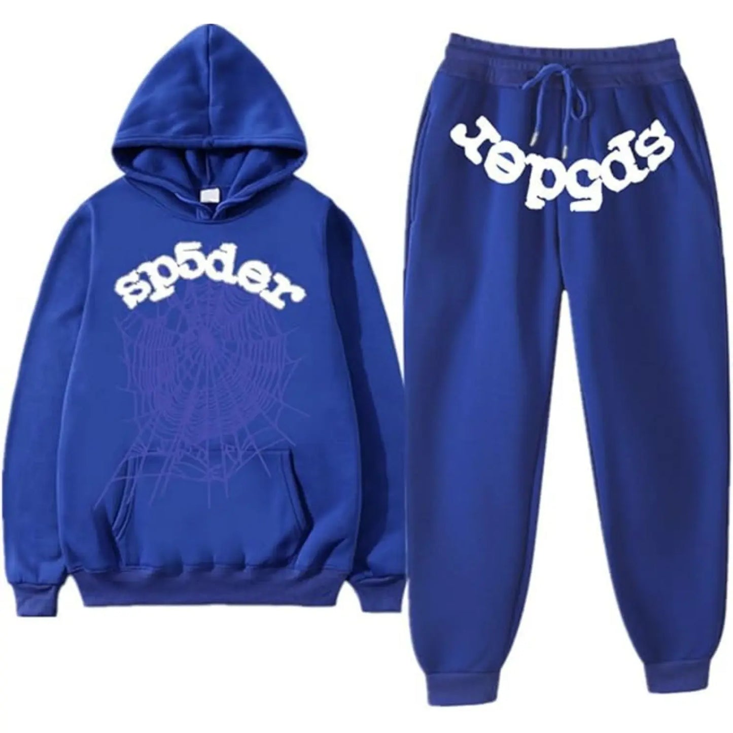 Sp5der Websuit Hoodie & Sweatpant Set Blue