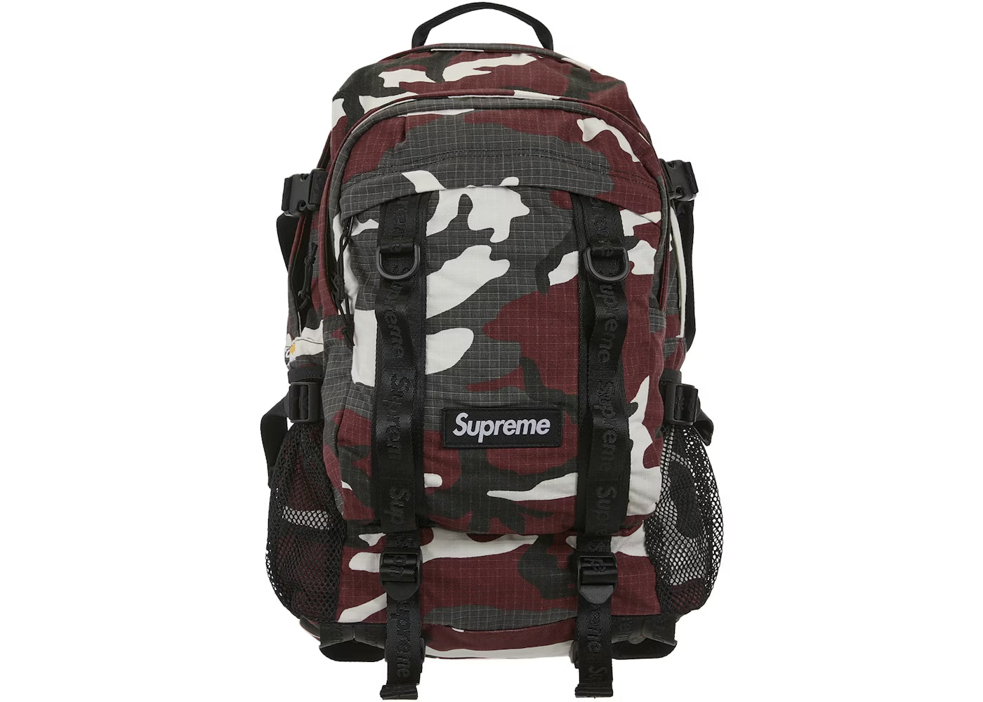 Supreme Logo Backpack Red Camo