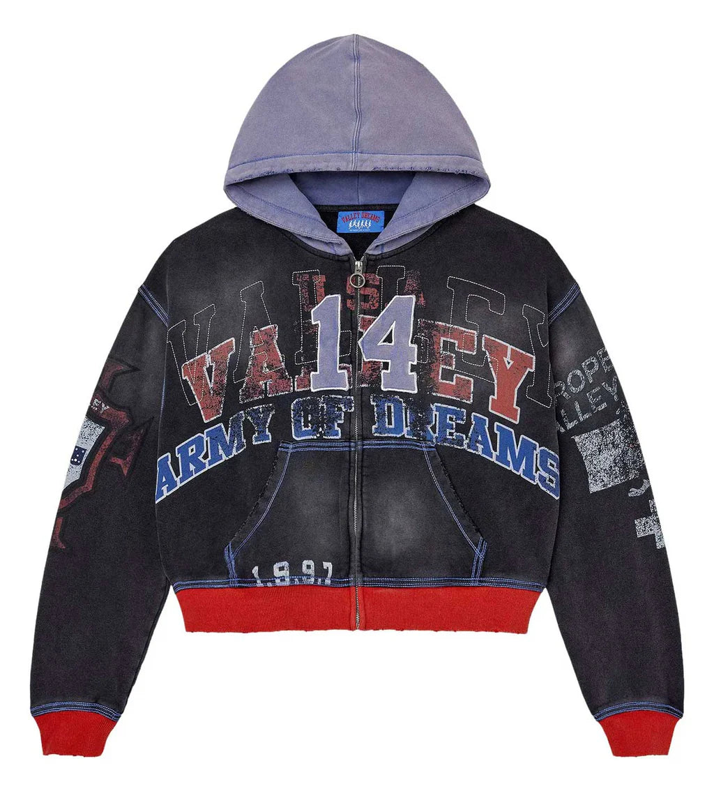 Vale Forever Big 14 Zip Up Hoodie Black