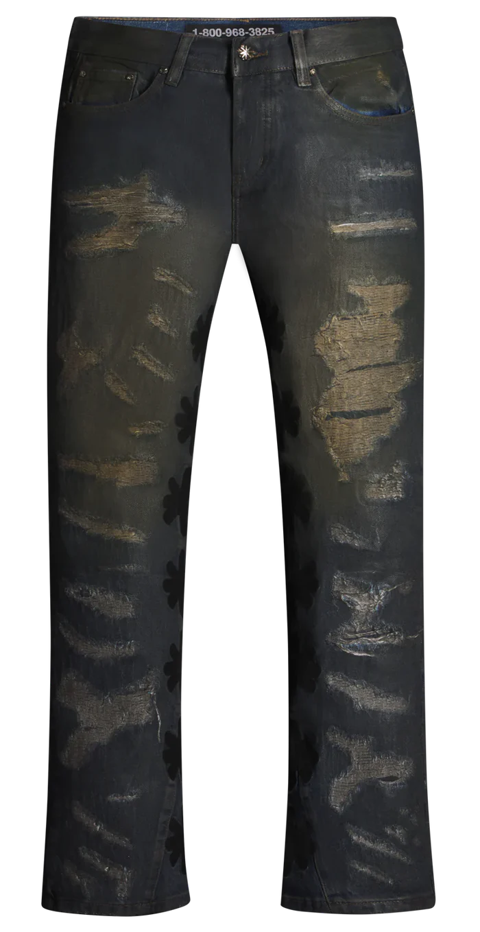 Lost SHDWS Mud Waxed Dstry Denim Jeans