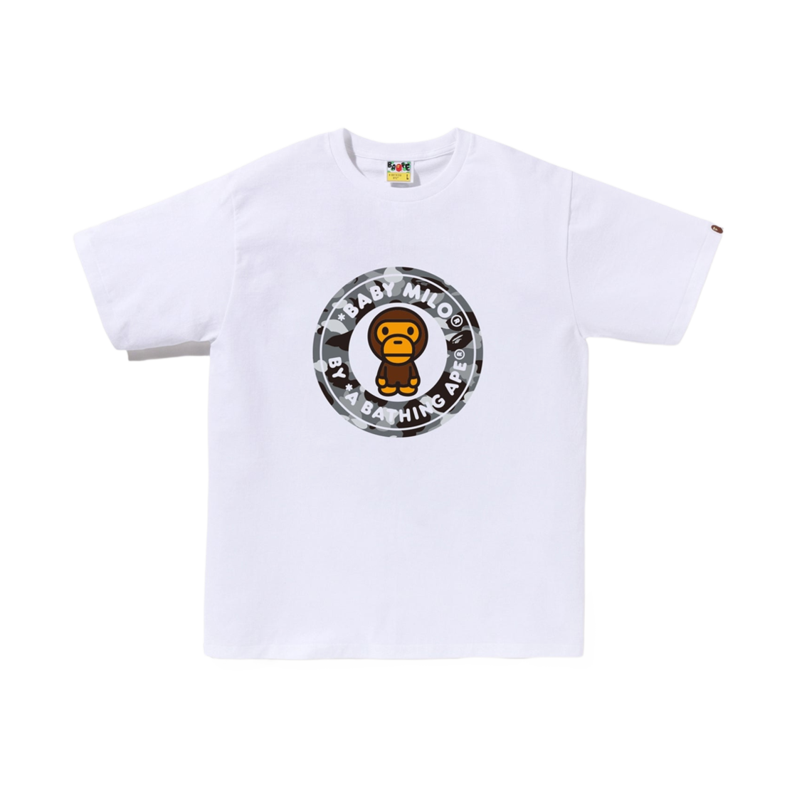 BAPE 1st Camo Milo Busy Works T-Shirt White Grey