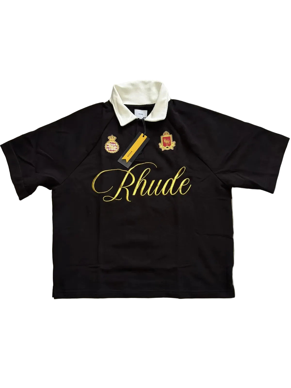Rhude Script Polo Shirt Black