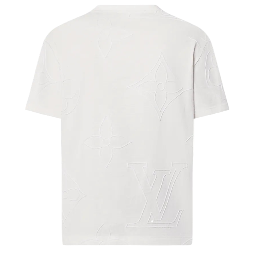 Louis Vuitton LV Monogram Embroidered Cotton T-Shirt White
