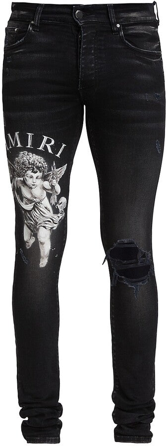 Amiri Cherub Denim Jeans Aged Black