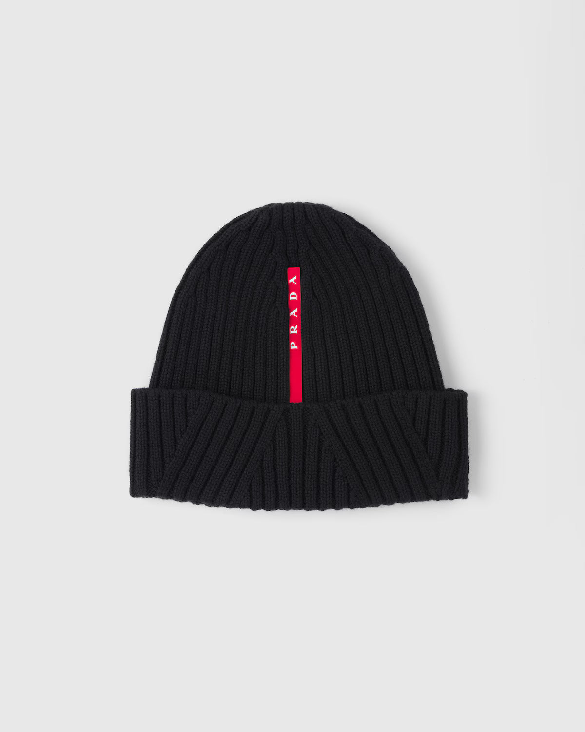 Prada Linea Rossa Wool Beanie Black