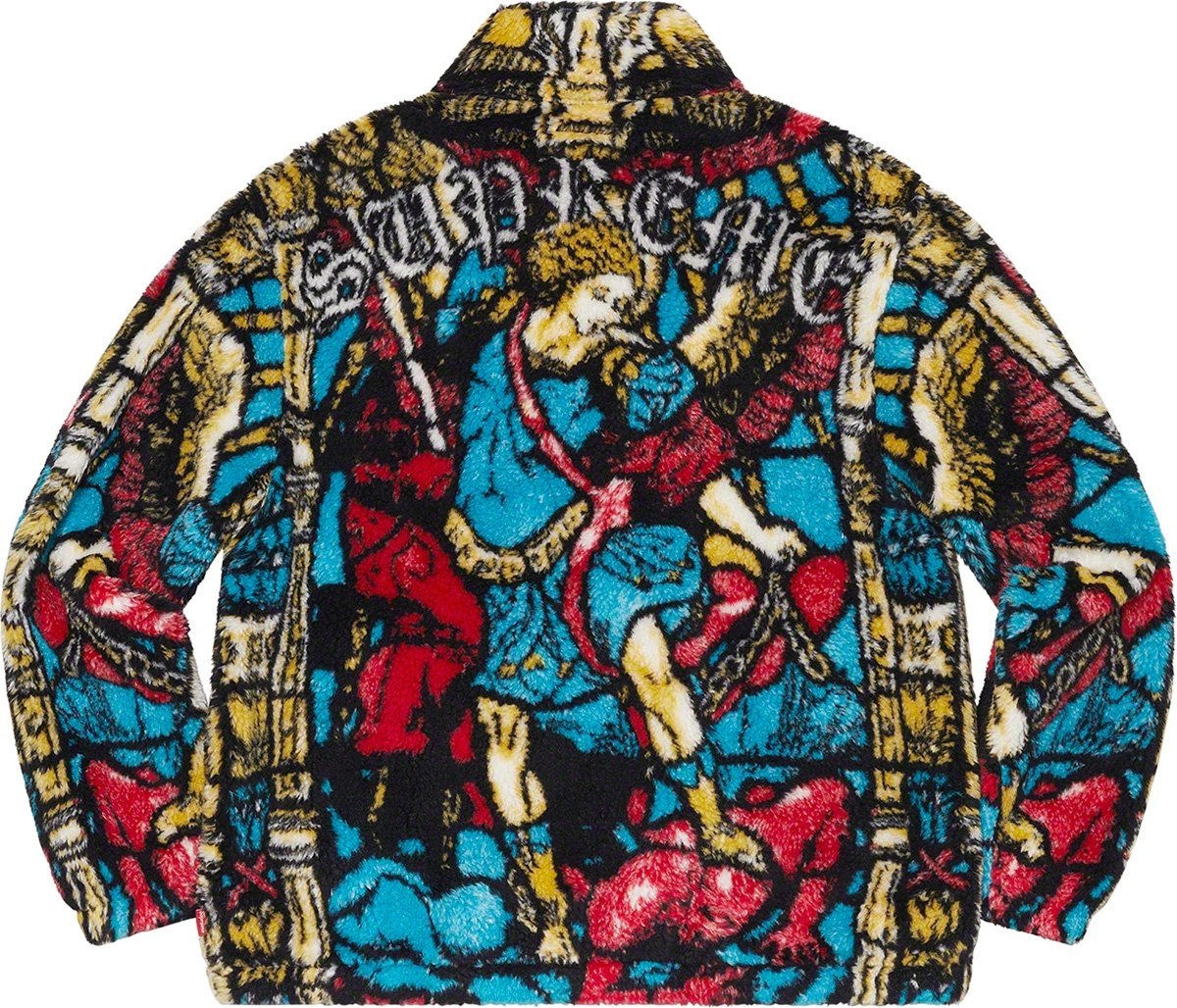 Supreme Saint Michael Fleece Jacket White