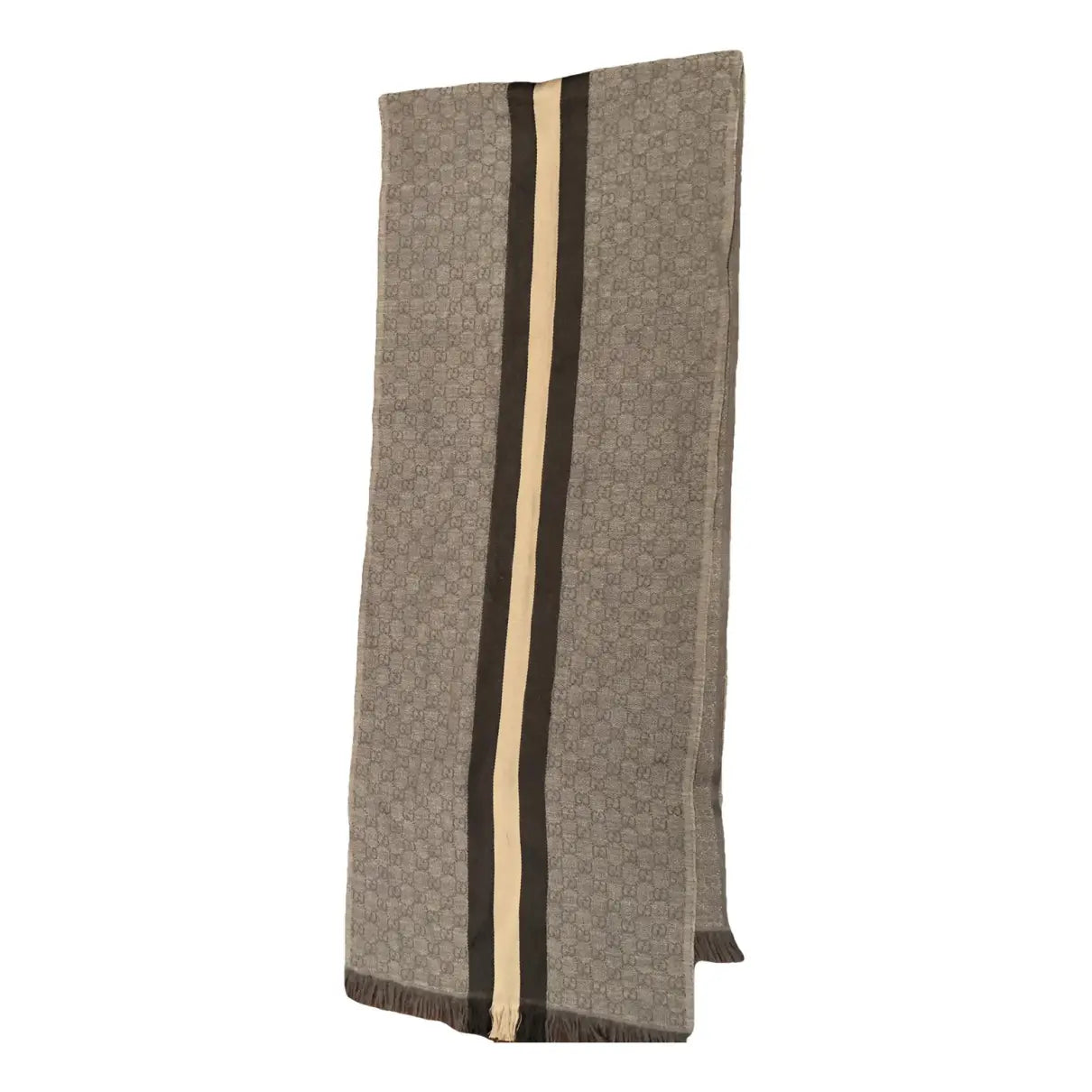 Gucci GG Pattern Scarf With Stripe