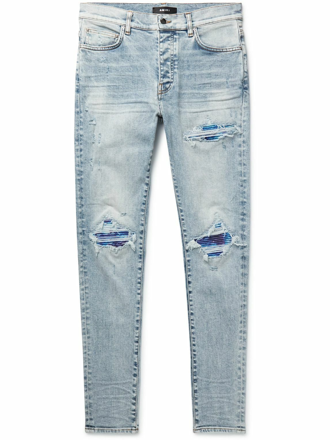 AMIRI MX1 Tie Dye Patch Jeans Stone Indigo