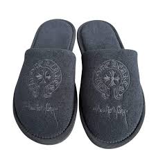Chrome Hearts New York City Black Hotel Slippers