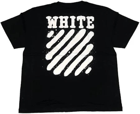 OFF-WHITE Incomplete Spray Paint Tee Black