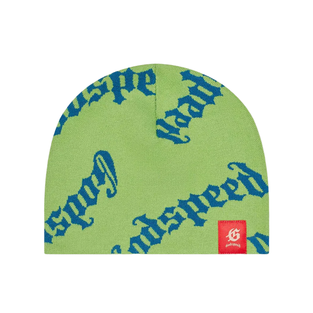 Godspeed OG Logo Beanie Green Apple Blue