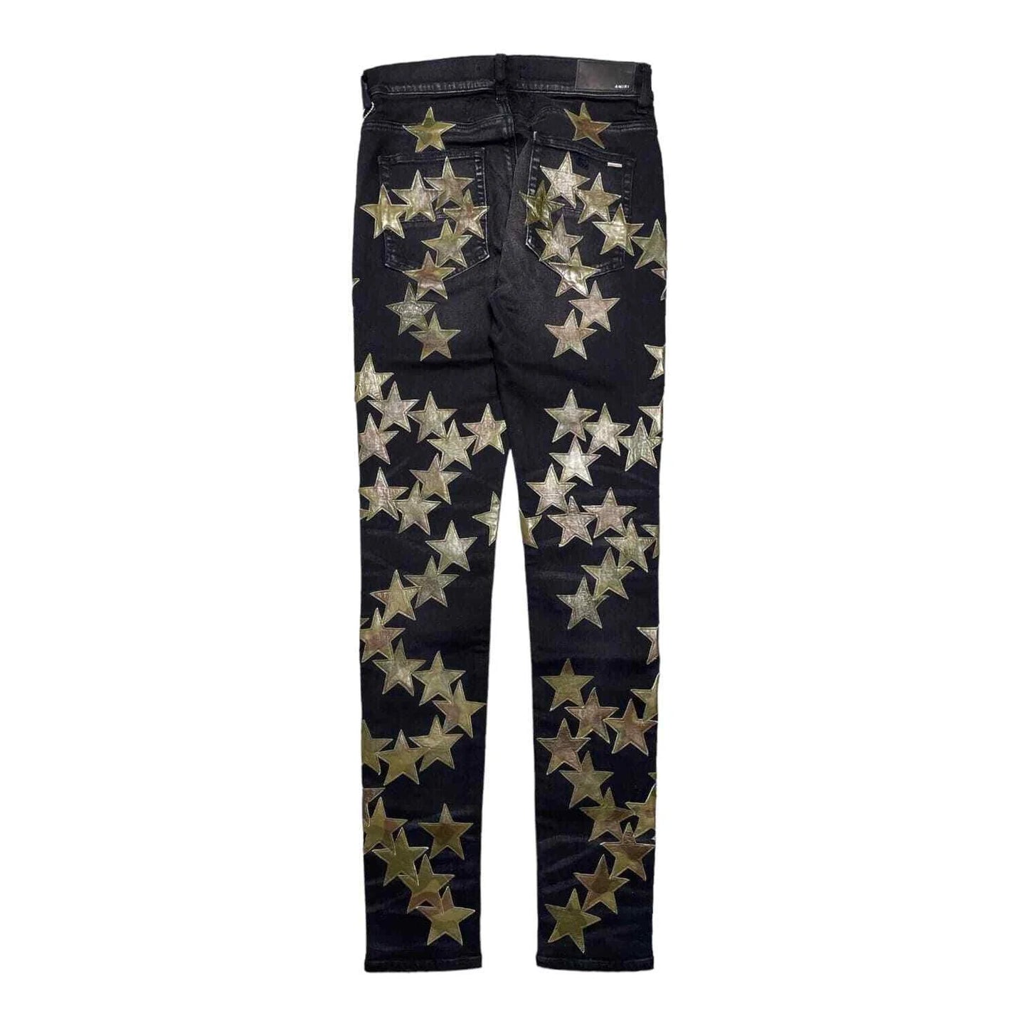 Amiri Chemist Camo Star Patch Jeans Black