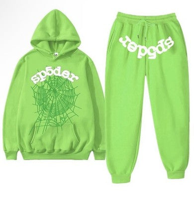Sp5der Websuit Hoodie & Sweatpant Set Green