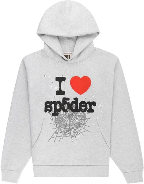 Sp5der Souvenir Hoodie Heather Grey