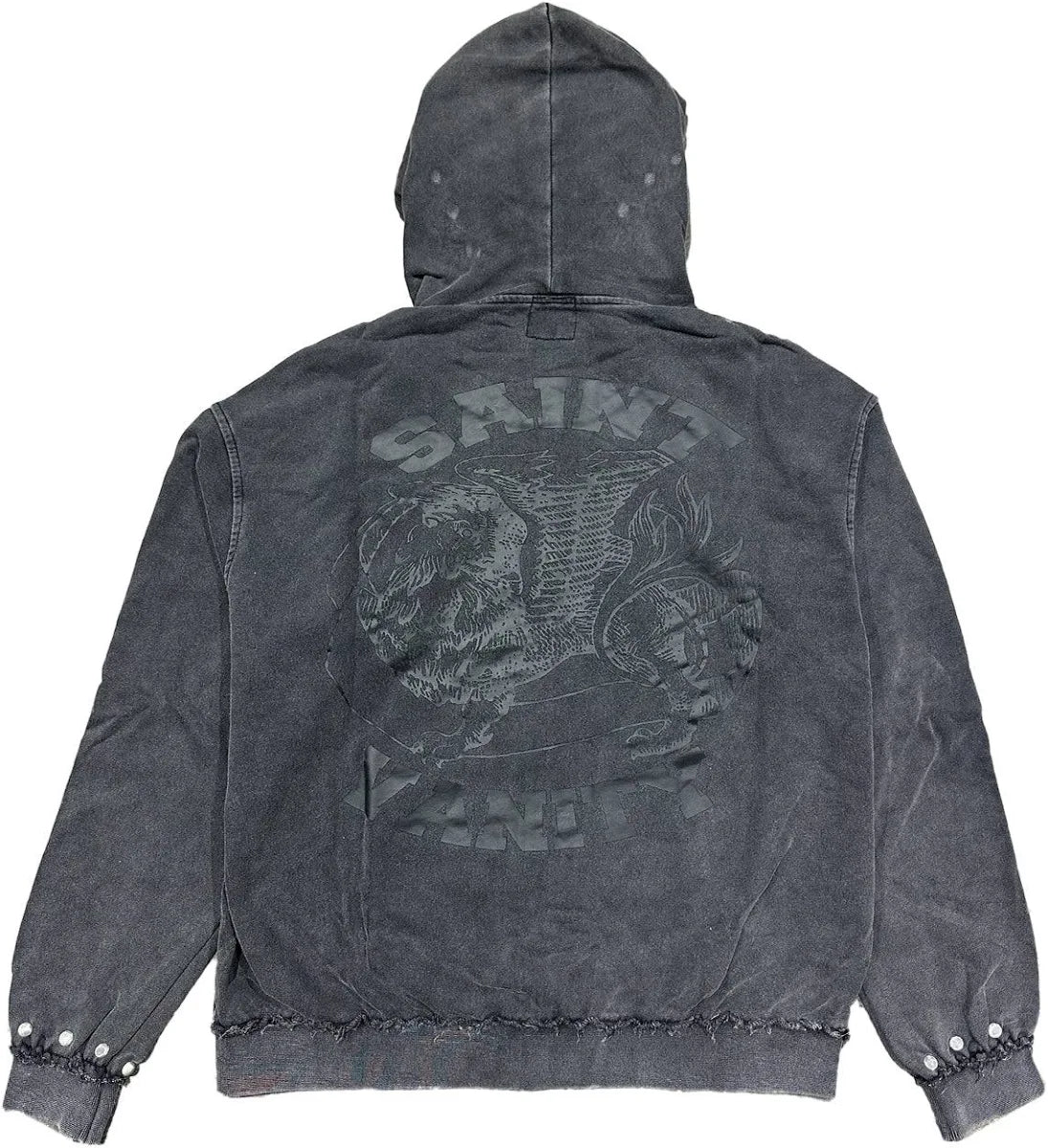 Saint Vanity Terry Zip Up Dark Grey
