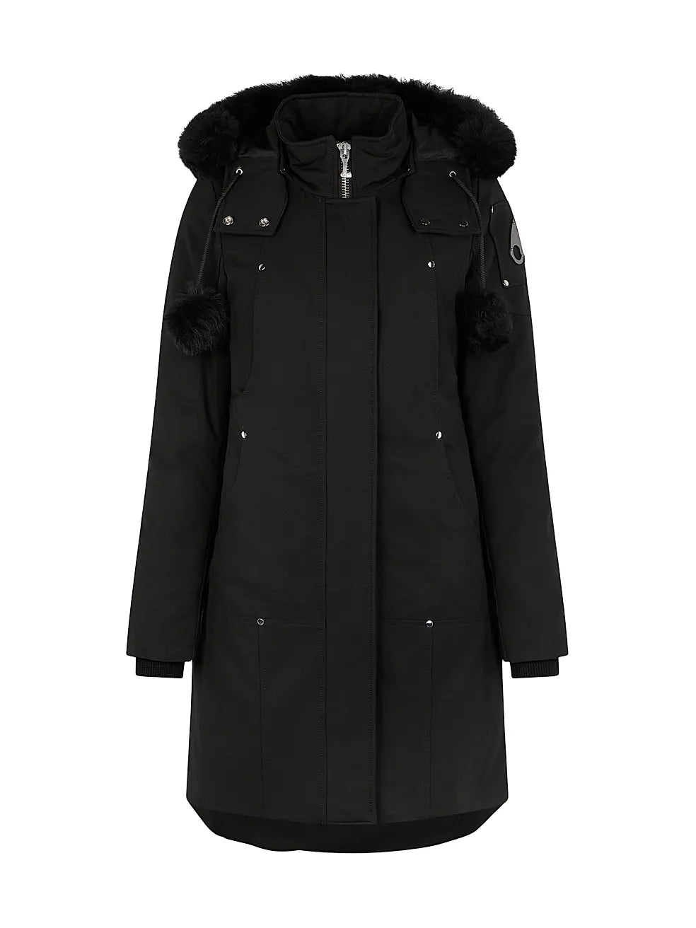 Moose Knuckles Hooded Stirling Parka Black