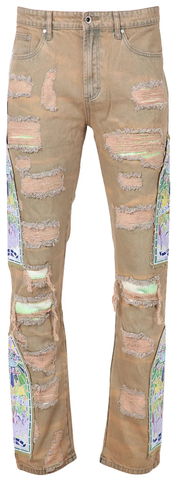 Who Decides War Tan Fusion Denim Jeans