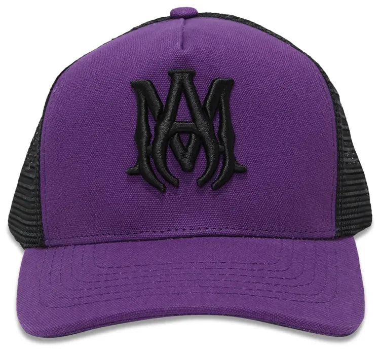 Amiri MA Logo Trucker Hat Purple