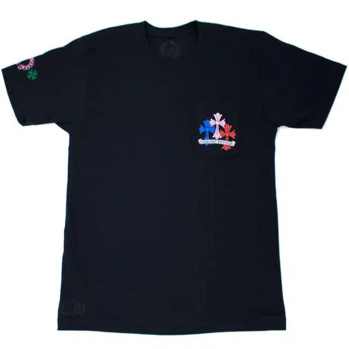 Chrome Hearts Multi Color Cross Cemetary T-Shirt Black